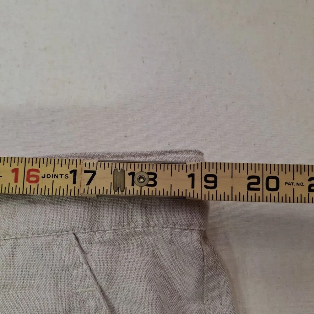 Bohio Linen Blend Tan Pants Chinos Mens 38x32 Casual Beach Summer Officewear